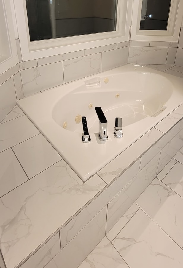 After — post-construction bathroom clean